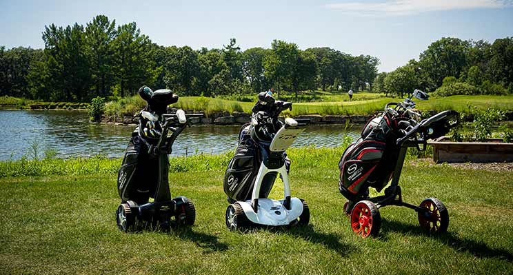 3 Different Types of Stewart Trolley On Grass By Lake